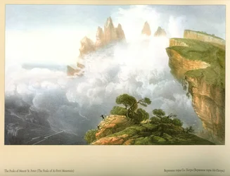 Carlo Bossoli. Gipfel des Berges Ai-Petri